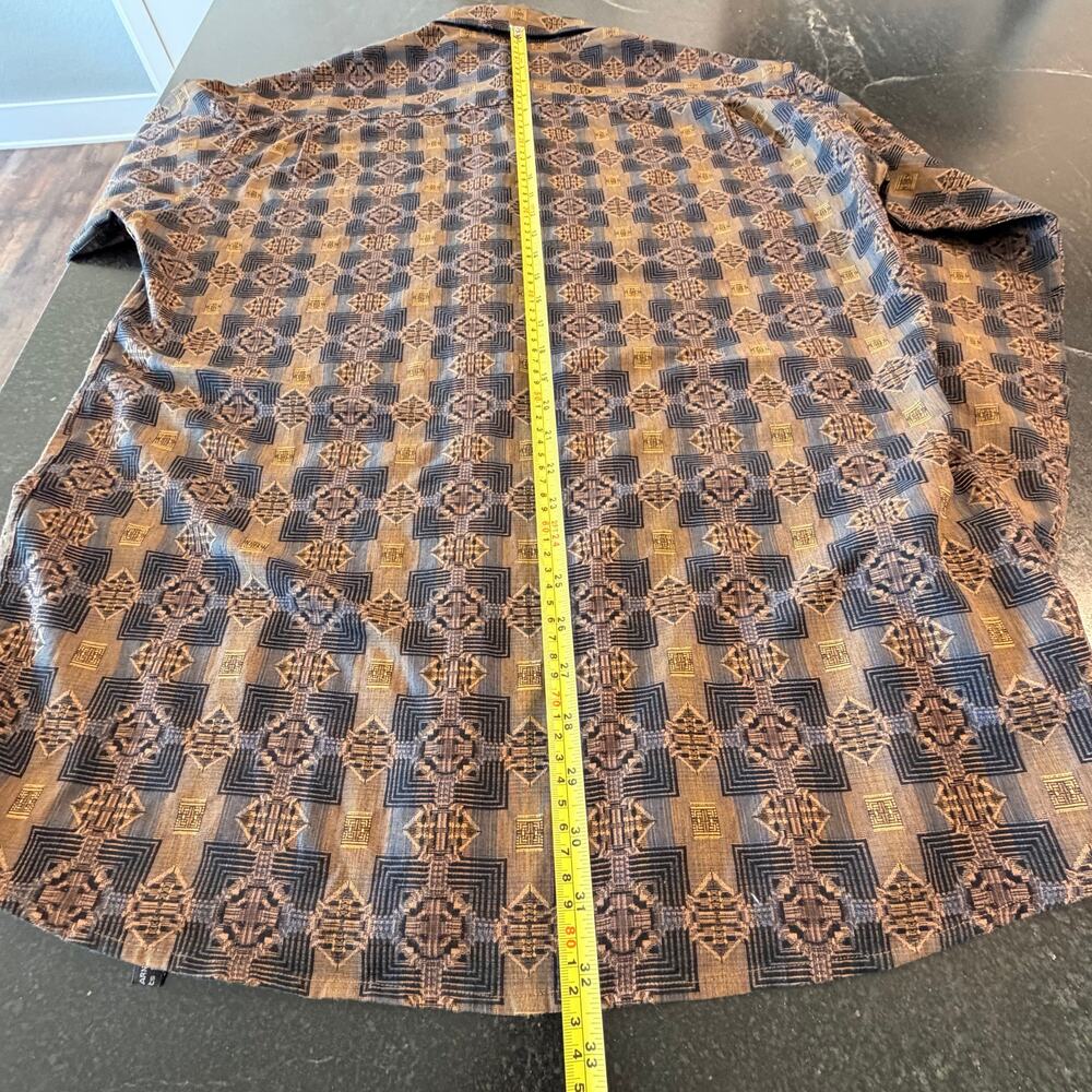 Jhane Barnes Vintage Geometric Cotton Button Up Size L - Picture 8 of 10